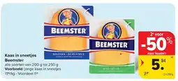 Carrefour Kaas in sneetjes Beemster aanbieding