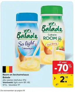 Carrefour Room en bechamelsaus Balade aanbieding