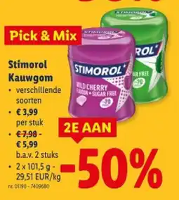 Lidl Kauwgom aanbieding