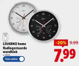 Lidl Radiogestuurde wandklok aanbieding