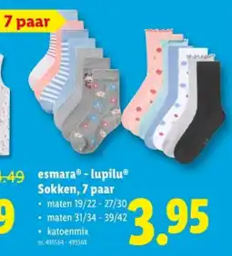 Lidl Sokken, 7 paar aanbieding
