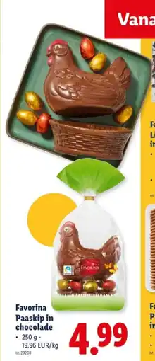 Lidl Paaskip in chocolade aanbieding