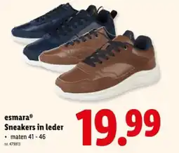 Lidl Sneakers in leder aanbieding