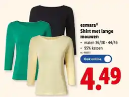 Lidl Shirt met lange mouwen aanbieding