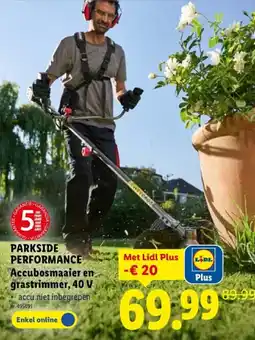 Lidl Accubosmaaier en grastrimmer, 40 V aanbieding
