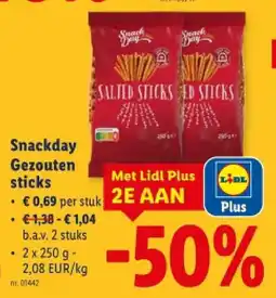 Lidl Gezouten sticks aanbieding