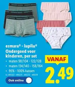 Lidl Ondergoed voor kinderen, per set aanbieding