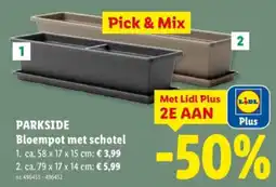 Lidl Bloempot met schotel aanbieding