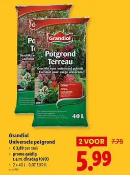 Lidl Universele potgrond aanbieding