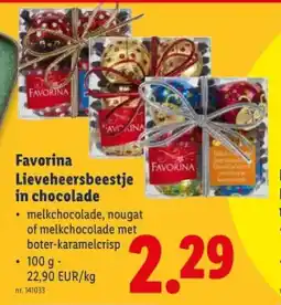 Lidl Lieveheersbeestje in chocolade aanbieding