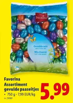 Lidl Assortiment gevulde paaseitjes aanbieding