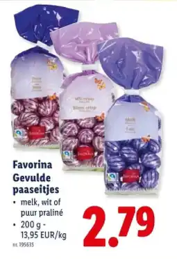 Lidl Gevulde paaseitjes aanbieding