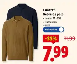 Lidl Gebreide polo aanbieding