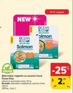Carrefour Market Alternative végétale au saumon fumé Ocean Kiss aanbieding