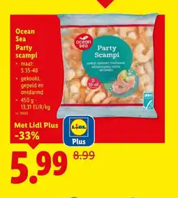Lidl Party scampi aanbieding