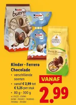 Lidl Chocolade aanbieding