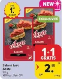 Carrefour Market Salami fuet Aoste aanbieding