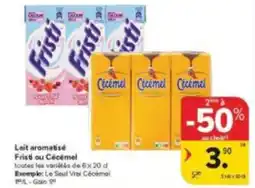 Carrefour Market Lait aromatisé fristi ou cécémel aanbieding