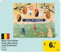 Carrefour Market Boite Jules' Butter Crisps Biscuiterie Jules Destrooper aanbieding
