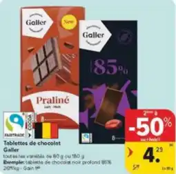 Carrefour Market Tablettes de chocolat Galler aanbieding