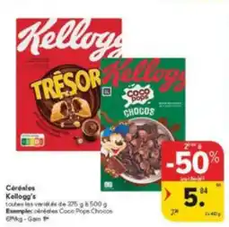 Carrefour Market Céréales Kellogg's aanbieding