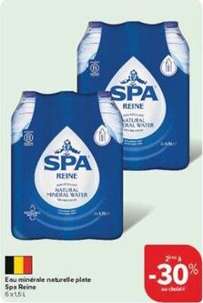 Carrefour Market Eau minerale naturelle plate Spa Reine aanbieding