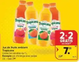 Carrefour Market Jus de fruits ambiant tropicana aanbieding