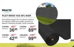HandyHome Practo garden filet brise vue 95% noir aanbieding