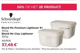 Pro-Duo Schwarzkopf Professional Blond Me Premium Lightener 9+ Blond Me Clay Lightener aanbieding