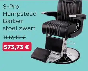 S-Pro Hampstead Barber stoel zwart
