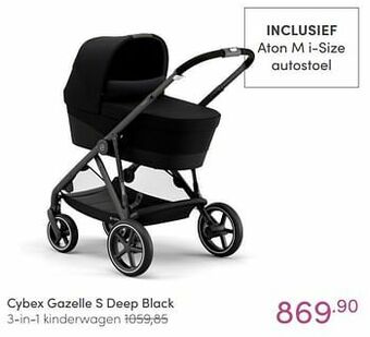 Baby & Tiener Cybex gazelle s deep black 3-in-1 kinderwagen aanbieding