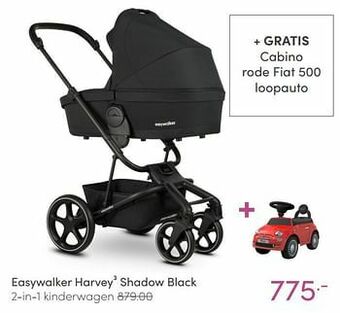 Easywalker harvey³ shadow black 2-in-1 kinderwagen