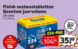 Kruidvat Finish vaatwastabletten Quantum jaarvolume aanbieding