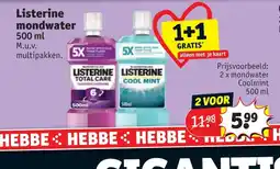 Kruidvat Listerine mondwater 500 ml aanbieding