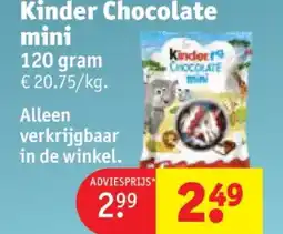 Kruidvat Kinder Chocolate mini aanbieding