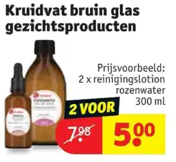 Kruidvat Kruidvat bruin glas gezichtsproducten aanbieding