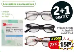 Kruidvat leesbril Zwart Rond aanbieding