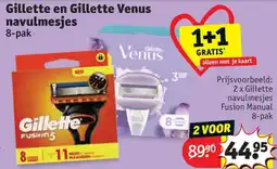 Kruidvat Gillette en Gillette Venus navulmesjes aanbieding