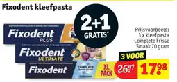 Kruidvat Fixodent kleefpasta aanbieding
