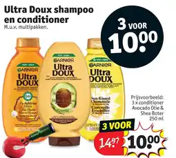 Kruidvat Ultra Doux shampoo en conditioner aanbieding
