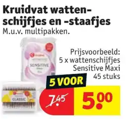 Kruidvat Kruidvat wattenschijfjes en -staafjes aanbieding