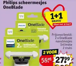 Kruidvat Philips scheermesjes OneBlade aanbieding