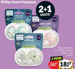 Kruidvat Philips Avent fopspeen aanbieding