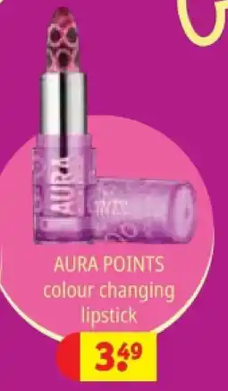 Kruidvat AURA POINTS colour changing lipstick aanbieding