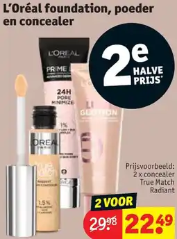 Kruidvat L’Oréal foundation, poeder en concealer aanbieding