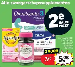 Kruidvat Alle zwangerschapssupplementen aanbieding