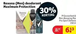 Kruidvat Rexona (Men) deodorant Maximum Protection aanbieding