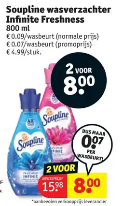 Kruidvat Soupline wasverzachter Infinite Freshness aanbieding