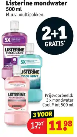Kruidvat Listerine mondwater aanbieding