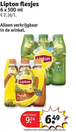 Kruidvat Lipton flesjes aanbieding